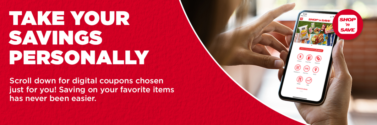 view digital coupons in our app
